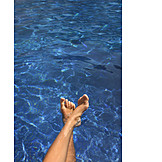  Wasser, Erholung, Entspannung, Urlaub, Füße, Swimmingpool