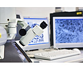   Bildschirm, Analyse, Labor, Mikroskop
