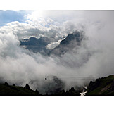   Mountain range, Fog, Allgau