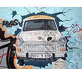   Trabant, Ddr, Mauerfall, East side gallery