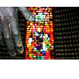   Finger, Hand, Kirchenfenster