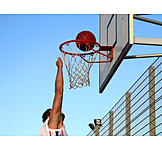   Ball, Players, Basketball hoop