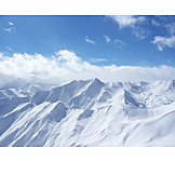   Mountain range, Snow, Glacier