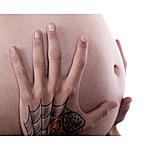   Hand, Stomach, Pregnant