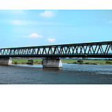   Brücke, Elbe, Stahlbrücke