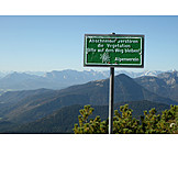   Environment protection, Information sign, Alpenverein