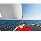   Sorglos & entspannt, Freizeit, Pause & auszeit, Segel, Segelboot, Segeln