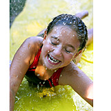   Girl, Action & adventure, Wet, Swimming pool, Sliding