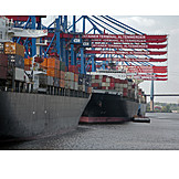   Hamburg, Containerschiff, Containerhafen, Containerterminal altenwerder