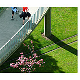   Footbridge, Running, Runner