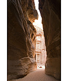   Petra, Felsenstadt, Felsspalte, Jordanien