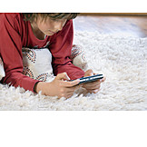   Boy, Playing, Video game, Handheld console