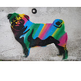   Hund, Streetart, Stencil