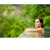   Young woman, Woman, Wellness & relax, Enjoy, Bathing, Spa