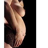   Woman, Naked, Pregnant, Pregnant