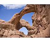   Rock formation, Arches national park, Double arch