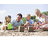   Holiday & travel, Family, Sandcastle