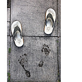   Footprint, Footprints, Flip flop
