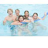   Children group, Fun & happiness, Swimming pool, Bathing