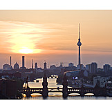   Skyline, Berlin, Oberbaumbrücke