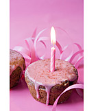   Muffin, Geburtstagskuchen, Geburtstagskerze
