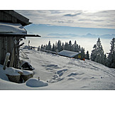   Winter landscape, Ski resort, Alp, Lenggries