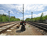   Railway, Railroad tracks, Stop signal