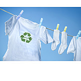   Umweltfreundlich, Trocknen, Recycling, T, Shirt, Wäscheleine, Wäsche