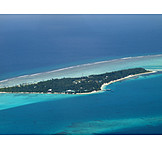   Aerial view, Island, Maldives