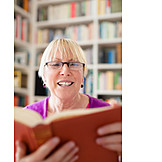   Woman, Senior, Education, Reading