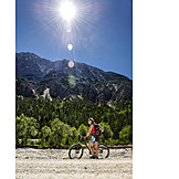  Bicycle tour, Cyclist, Upper bavaria, Mittenwald