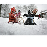   Snowball fight, Winter fun