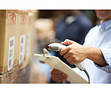   Logistik, Kiste, Barcodescanner, Versandhandel