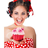   Geburtstag, Retro, Cupcake