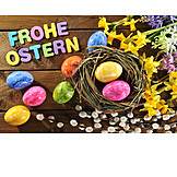   Easter nest, Happy easter
