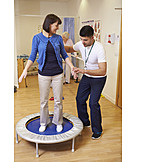   Patient, Physiotherapy, Trampoline, Physiotherapist