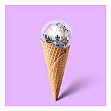   Ice cream wafer, Disco ball