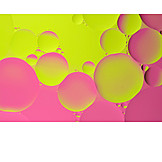   Hintergrund, Rosa, Neon, Wasserblasen, Neongelb