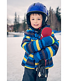   Child, Skiing, Helmet