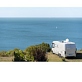   Normandie, Steilküste, Camping