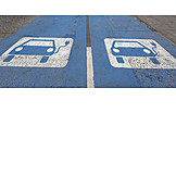   Piktogramm, Fahrbahnmarkierung, Elektroauto