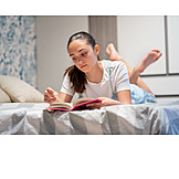   Teenager, Leisure, Home, Reading