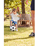   Child, Soccer, Playing, Childhood, Family