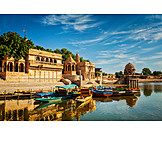   Boote, Jaisalmer, Gadisagar see