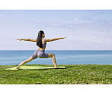   Workout, Virabhadrasana, Outdoor yoga