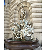   Vienna, Fountain, Michaelertrakt