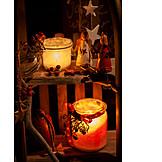   Candlelight, Christmas decoration, Christmas