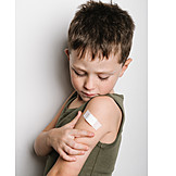   Child, Adhesive Bandage, Vaccination, Upper Arm