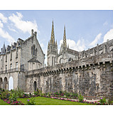   Stadtmauer, Quimper, Kathedrale saint, Corentin