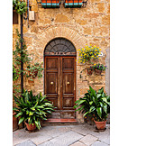   Wohnhaus, Tür, Toskana